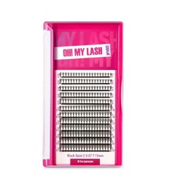 Ресницы черные в пучках OH! MY LASH Spire - 12 линий - MIX (C 0.07 7-13мм) L24073
