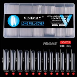 Гелевые типсы Vinimay  Экстра длина 504 шт Квадрат 2000000053639