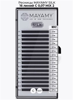 Ресницы MAYAMY SILK 16 линий С 0,07 MIX 4620021334692