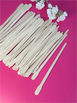 Деревянные мини шпатели wood stick 100 шт, размер 88*5 mm 2000000041421