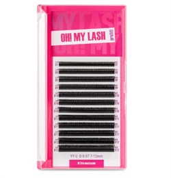 Ресницы черные OH! MY LASH в пучках YY-U - 12 линий - MIX (D 0.07 8-15мм) 6983727405140