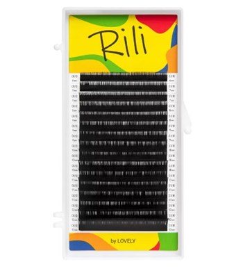 Ресницы чёрные Rili - 16 линий - MIX (C 0.10 16-20мм) 8933720127356