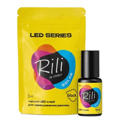 Клей черный для LED наращивания Rili Solar Black, 3 мл 8809970022461-1