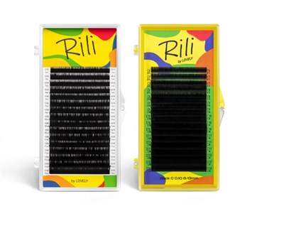 Ресницы черные Rili - 16 линий MIX (C 0.10 16-20мм) 8933720127356-1