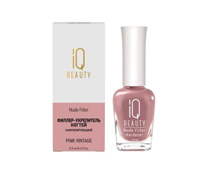 IQ BEAUTY Средство для ногтей / Филлер-укрепитель ногтей Nude Filler / камуфлирующий / Pink Vintage, 12.5 мл 4610210593153