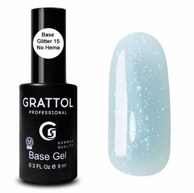Grattol Rubber Base Glitter 15 4631155477971