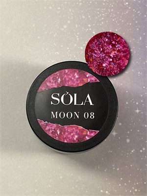 Гель с блестками MOON 08 SOLAlove, 5мл 2000000364650