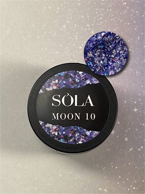 Гель с блестками MOON 10 SOLAlove, 5мл 2000000364636
