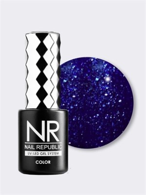 Nail Republic-400 Deep ocean гель-лак, Авантюрин чёрный (10 мл) 1121202