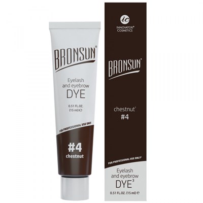 Краска для ресниц и бровей BRONSUN, цвет каштан #4, 15 мл 4620021332476-1