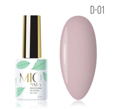 Mio Гель-лак. D-01. Мягкий шелк, 8 мл 4603741475975