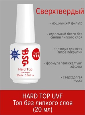BSG Hard Top с усиленным УФ - фильтром. Жёсткий топ синего оттенка для белых цветов (ЧЗ) 4660633406691