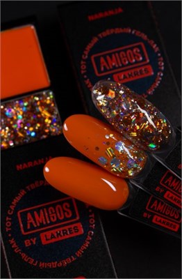 Тот самый твердый гель-лак AMIGOS by LAKRES NARANJA, 8 гр 2000000032696