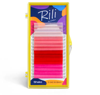 Ресницы цветные Rili Shake Coral - 16 линий - MIX (C 0.10 7-10мм) 8933720140522