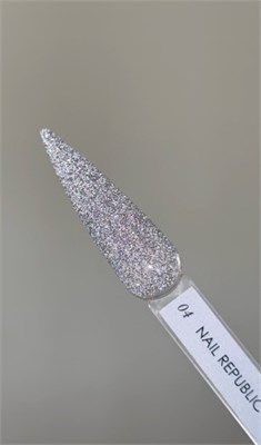 Nail Republic Flash 04 гель-лак светоотражающий, Серебро (10 мл) 4630352400973