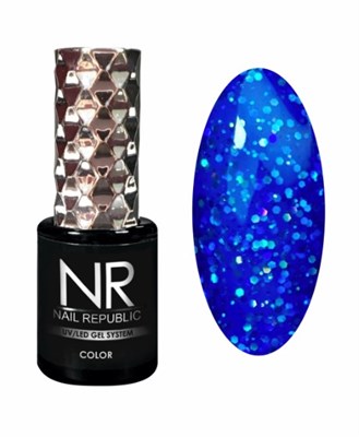 Nail Republic-465 Frozen гель-лак, Мерцающий лазурно-синий (10 мл) 1121131