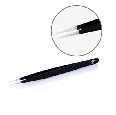 Пинцет для наращивания ресниц Lovely , серия Black Line, тип Прямой 4627162945695