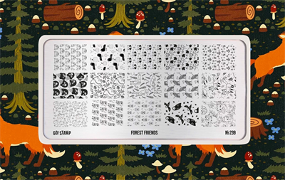 Пластина для стемпинга Go! Stamp 239 Forest Friends 2546131605489