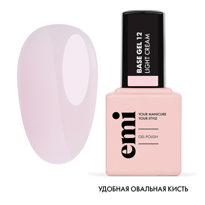 E.MiLac Base Gel Светло-кремовый №12, 9 мл. 2011000017798