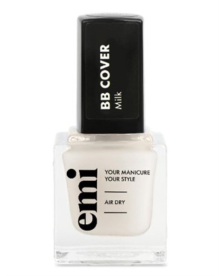 E.Mi Лак для ногтей BB cover Milk, 9 мл 4680694332449