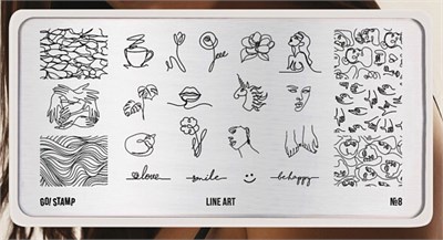 Пластина для стемпинга Go Stamp 08 Line art 2546131600088