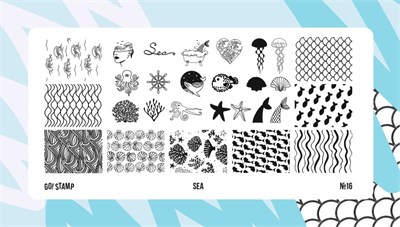 Пластина для стемпинга Go Stamp 16 Sea 2546131600163