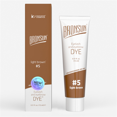 Краска для ресниц и бровей BRONSUN, цвет светло-коричневый #5, 15 мл (ЧЗ) 4620021332483-1
