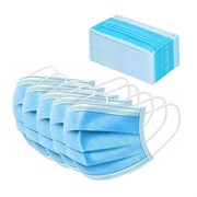 Маска медицинская трехслойная голубая 50 шт 2000000048260