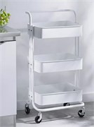 Тележка для мастера белая 3х уровневая 2000000039886