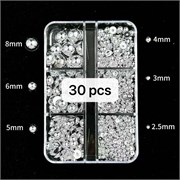 Набор клепок для дизайна микс размеров серебряные 2000000061672