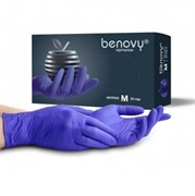 Перчатки нитриловые Benovy L сиренево-голубые 50 пар 4650266785188