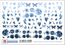 Наклейки с липким слоем Stickers «Blue garden» (S-25) 7930098781891