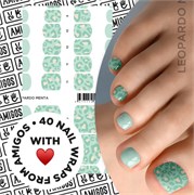 Те самые пленки AMIGOS для педикюра LEOPARDO MENTA 4673754448327