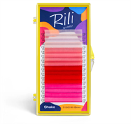 Ресницы цветные Rili Shake Coral - 16 линий - MIX (D 0.10 7-10мм), 8933720140560