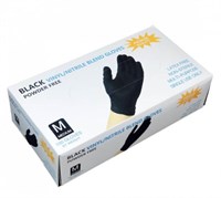 Перчатки Нитровинил Wally Plastic M, черные 50 пар 2084035024420