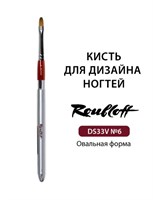 Кисть Синтетика имитация колонка, овальная, ручка складная серебристая №6	(DS33V-6) 4690559020596