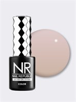 Nail Republic-006 Skin гель-лак камуфлирующий, Коричнево-бежевый полупрозрачный 10 мл 4650428660971