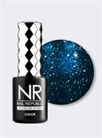 Nail Republic-458 Aquamarine гель-лак, Мерцающий лазурный 10 мл 1119824