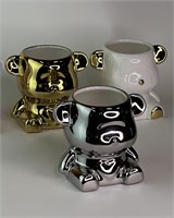 Стакан подставка BearBrick серебряный 2000000030852