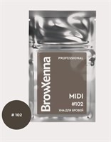 Хна для бровей BrowXenna® Шатен #102 Холодный кофе, миди-саше, 3 г 4680043257119
