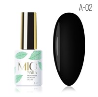 Mio Гель-лак A-02. Черная жемчужина, 8 мл 4603741475449