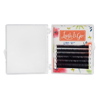 Омбре ресницы Lash&amp;Go микс 0,10/D/8-13 mm "Розовый" (6 линий) 4630073758070