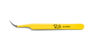 Пинцет для наращивания ресниц Rili, Yellow line, тип Изогнутый 4657763508401
