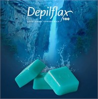Depilflax Воск Горячий пленочный 3AB, в брикетах, Азуленовый 100 гр 2000000030258