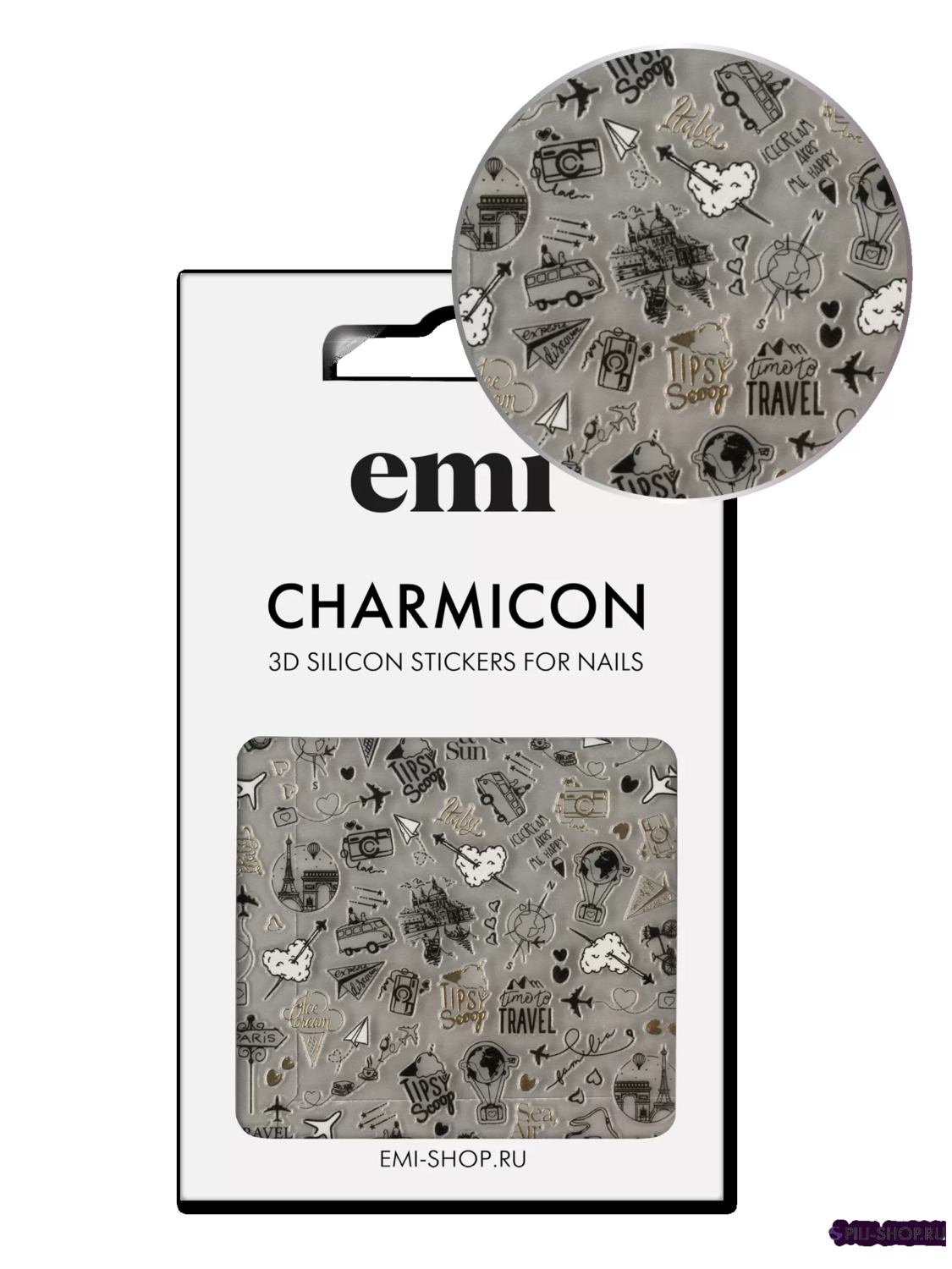 E.Mi Charmicon 3D Silicone Stickers №232 Путешествия 1