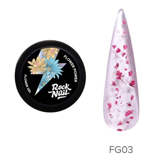 Гель для наращивания RockNail Flower Power FG03 Dance On The Tulips 10мл