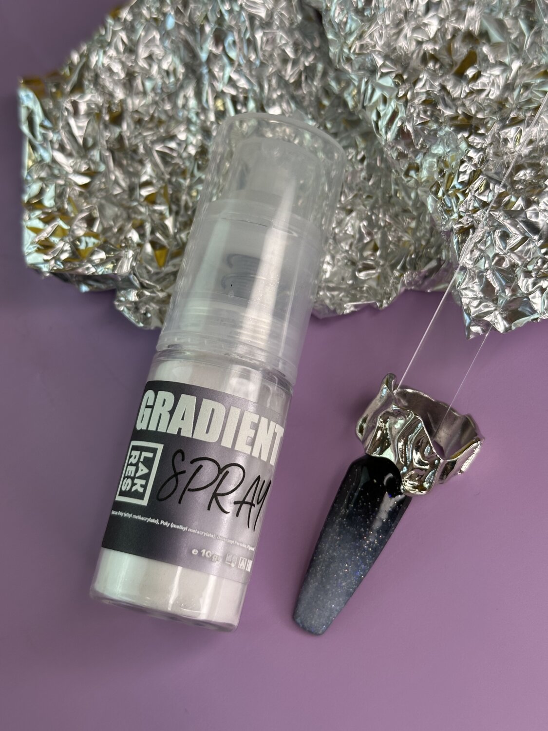Градиент-спрей Lakres Glitter White, 10гр