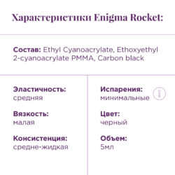 Клей черный Enigma «Rocket» (5 мл)