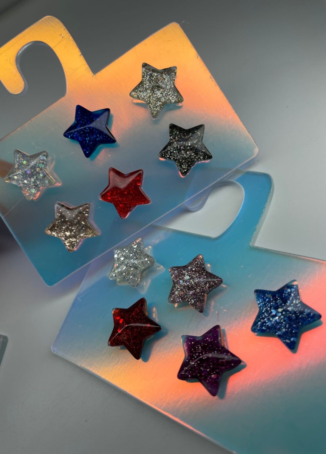 Набор прозрачных камушков для дизайна форма Звезда, 10 шт