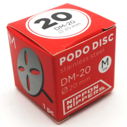 NN_DM-20 Nippon Nippers. Педикюрный диск, металлический. Размер «M». Диаметр 20 мм, длина ножки 3 см